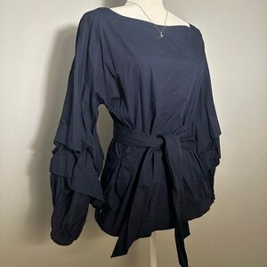 Ruffled sleeve shirt